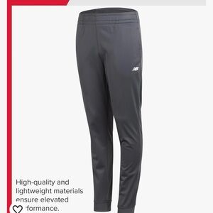 NEW BALANCE Boys dark grey tricot jogger sweatpants size large 12/14.